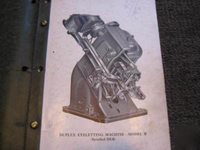 Usmc duplex eyeletting machine model 