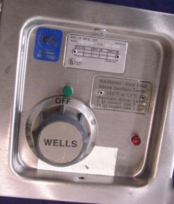 Wells drop in round cook n' hold warmer, HW106D