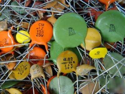 5 lbs mix of ceramic disc capacitors sprague centralab