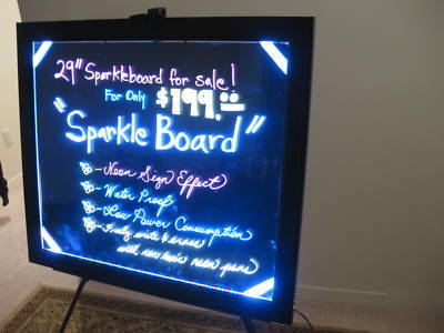 Led sparkleboard neon sign display