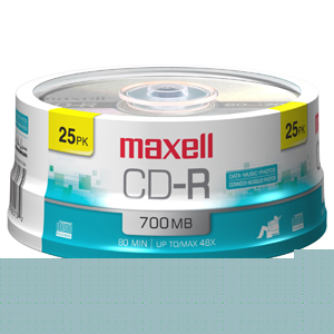 Maxell 648209 -maxell cd-r 700 48X 25P kph