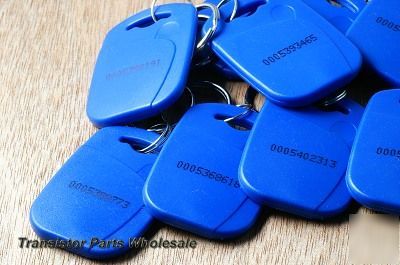 100 x 125KHZ rfid proximity id identification token blu