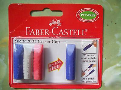 3+1 faber castell eraser cap grip 2001 pvc-free