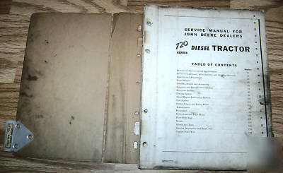 Original john deere 720 diesel tractor service manual