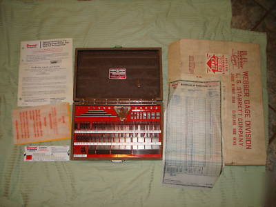 Starrett weber 88 w/acc gauge block set unused flawless