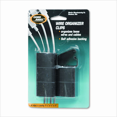 Self-adhesive wire clips, six per pack