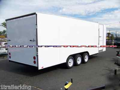 20' enclosed motorcycle quad car hauler rhino trailer 