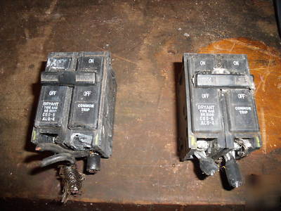  2 bryant BR2100 100 amp breakers used 4 main shut off