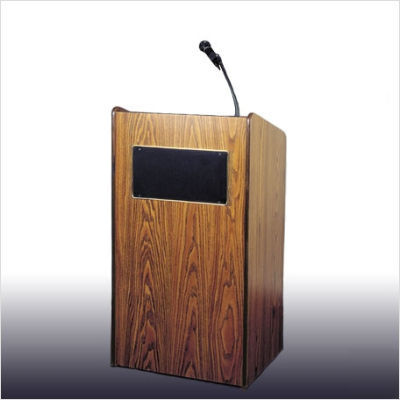 Aristocrat floor sound lectern #6010 finish: walnut