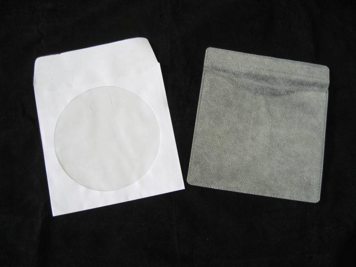 New 10+10 cd dvd plastic fiber sleeve and paper sleeve 