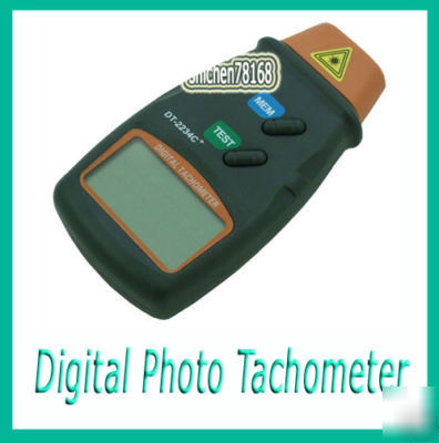 New digital red laser photo tachometer rpm meter tach