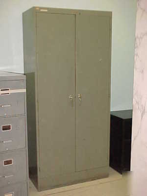 Vintage 6 shelf metal storage cabinet 36