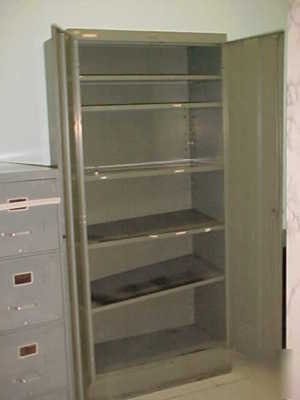Vintage 6 shelf metal storage cabinet 36