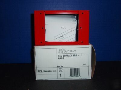  est surface mount box - indoor, red, 1-gang