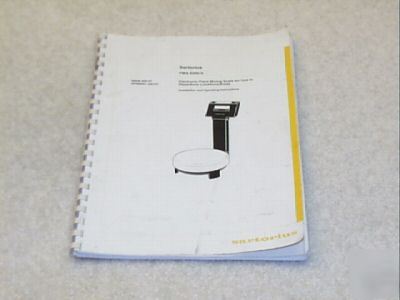 Sartorius operating instructions for pma-6200-x scale 