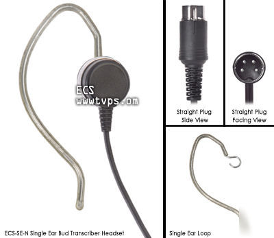 Ecs se-n sen single ear headset for philips / norelco 