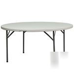 Folding tables white plastic rectangle round many sizes