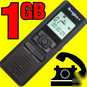 Voice activated telephone call digital mini recorder