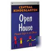 Deflecto classic image wall mount plastic sign holder