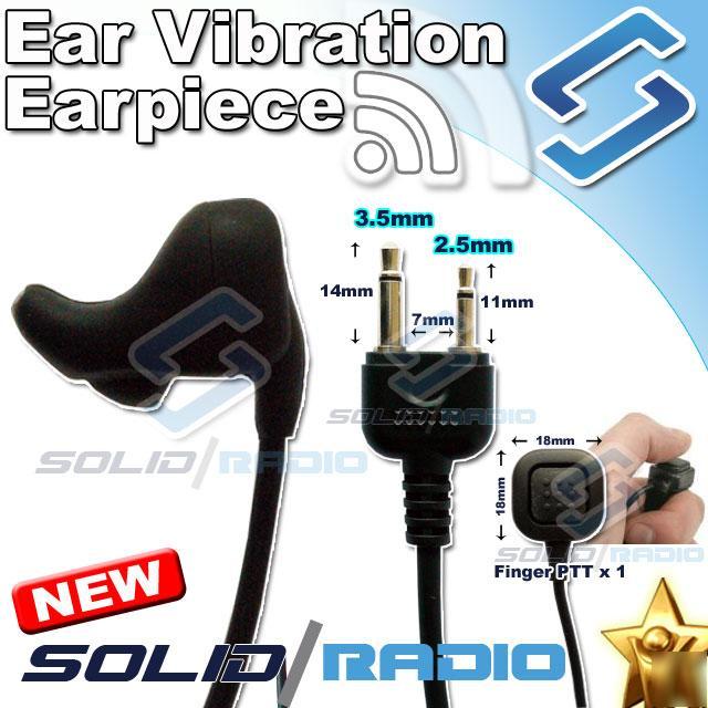 Ear vibrate earpiece mic for icom vertex motorola radio