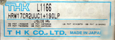 New thk HRW17CR2UUC1+190LP linear guide and rails qty 2 