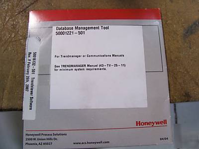 Honeywell database management tool SOFTWARE50001221-501