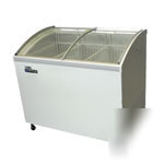 Ice cream display freezer, curved lid, 59''