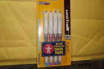 #4 sanford uni-ball fusion rollerball pens 4 colors 