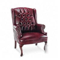 Aleratec century series wing back guest chair, mahog...