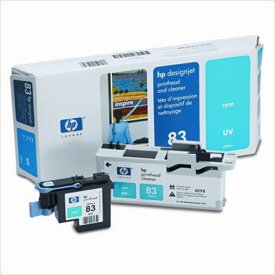 C4961A (HP83) uv printhead and cleaner, uv cyan