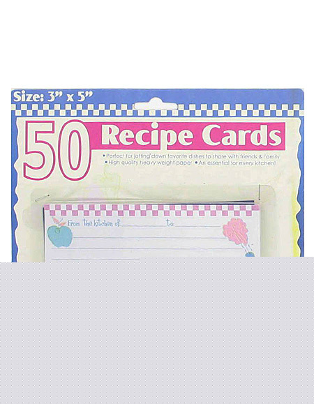 New cooking recipe 3X5 card sets wholesale case lot wow