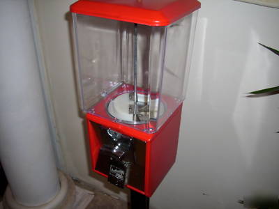 Northwestern 60 gumball vending machine red w/stand