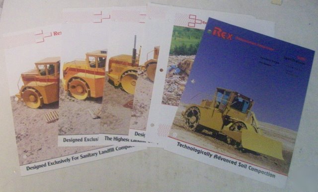 Rexworks 1993, 1996, 1997 trashmaster brochure lot