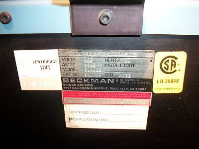 Beckman tj-6 centrifuge w/ ta-10 rotor vgc~nice price