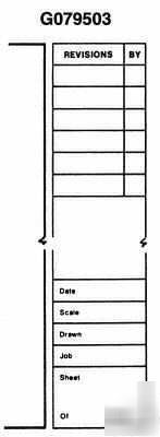 Clearprint vellum pre printed title block borders 