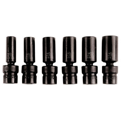 Ktool 6-piece flex wobble impact socket set 3/8