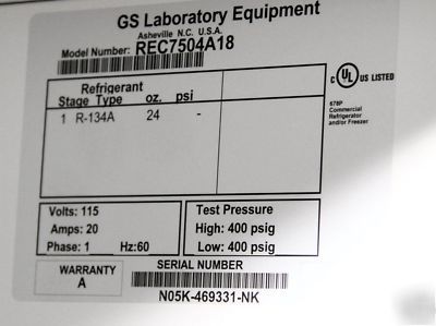 Revco REC7504A18 refrigerator tested 3 door