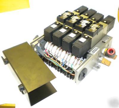 4 smc NVFS2300-5FZ series solenoids on manifold