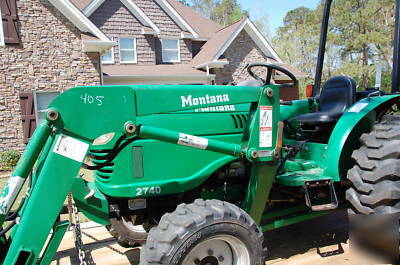 Montana tractor 2740 w/bx blade-bush hog-loader-trailer