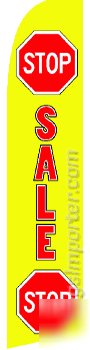 Stop sale stop swooper flag, pole, base 15FT 
