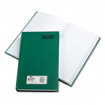Tops business forms green record book w/cover 500 pages