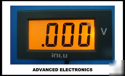 Digital orange lcd volt panel meter dc 0~20V