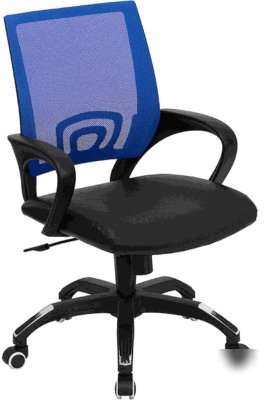 266. blue mesh - leather eco-friendly office chair 