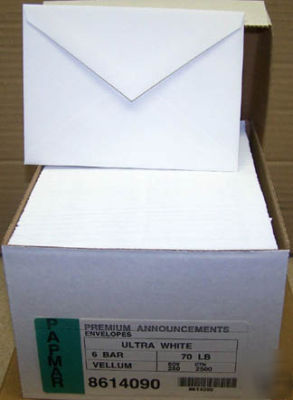 500 papmar ultra white announcement envelopes