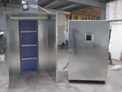 Powder coat coating oven and booth combo package deal