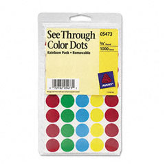 AVE05473 - see through removable color dots 05473