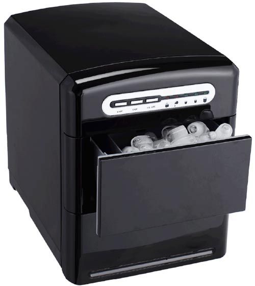Compact portable ice cube maker machine : black im 120B