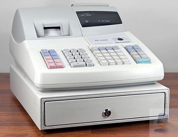 Sharp xe-A202 electronic cash register business as-is