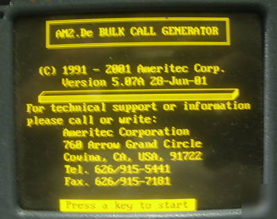 Ameritec AM2-de niagara digital bulk call generator