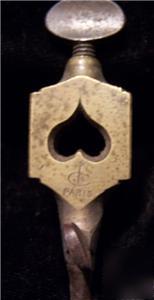 Antique brass trammel french protractor engraving tool